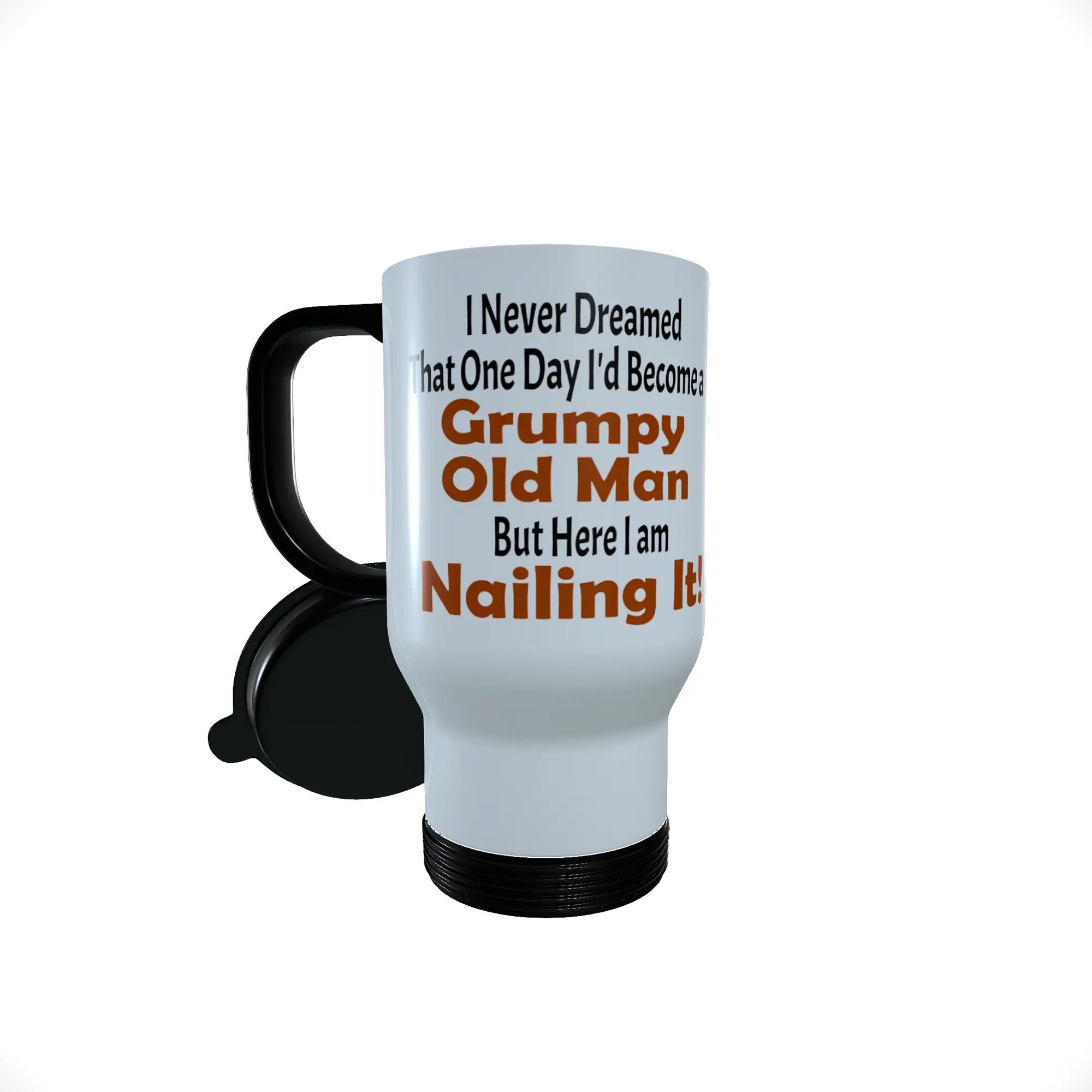 Grumpy Old Man Travel Mug, Custom Travel Mug - Click Image to Close